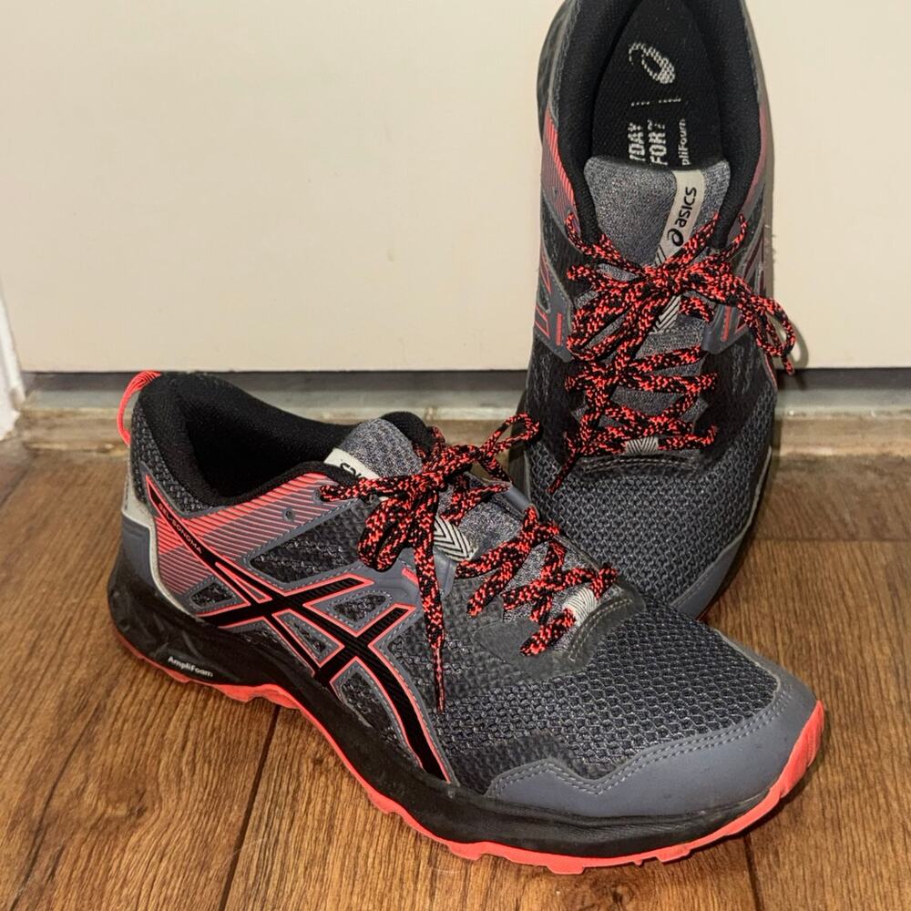 ASICS GEL-Sonoma Trail Running Shoes Women’s Size 10 Gray Black Red 1012A568